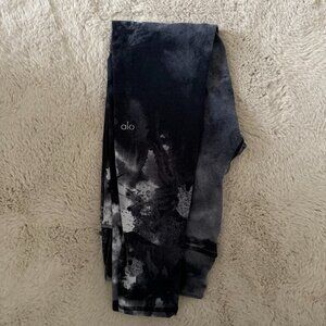 Alo Yoga, Legging, Black and White, Size S, Yoga